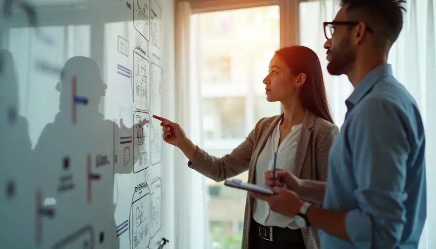 Marketing professionals in strategy consultation